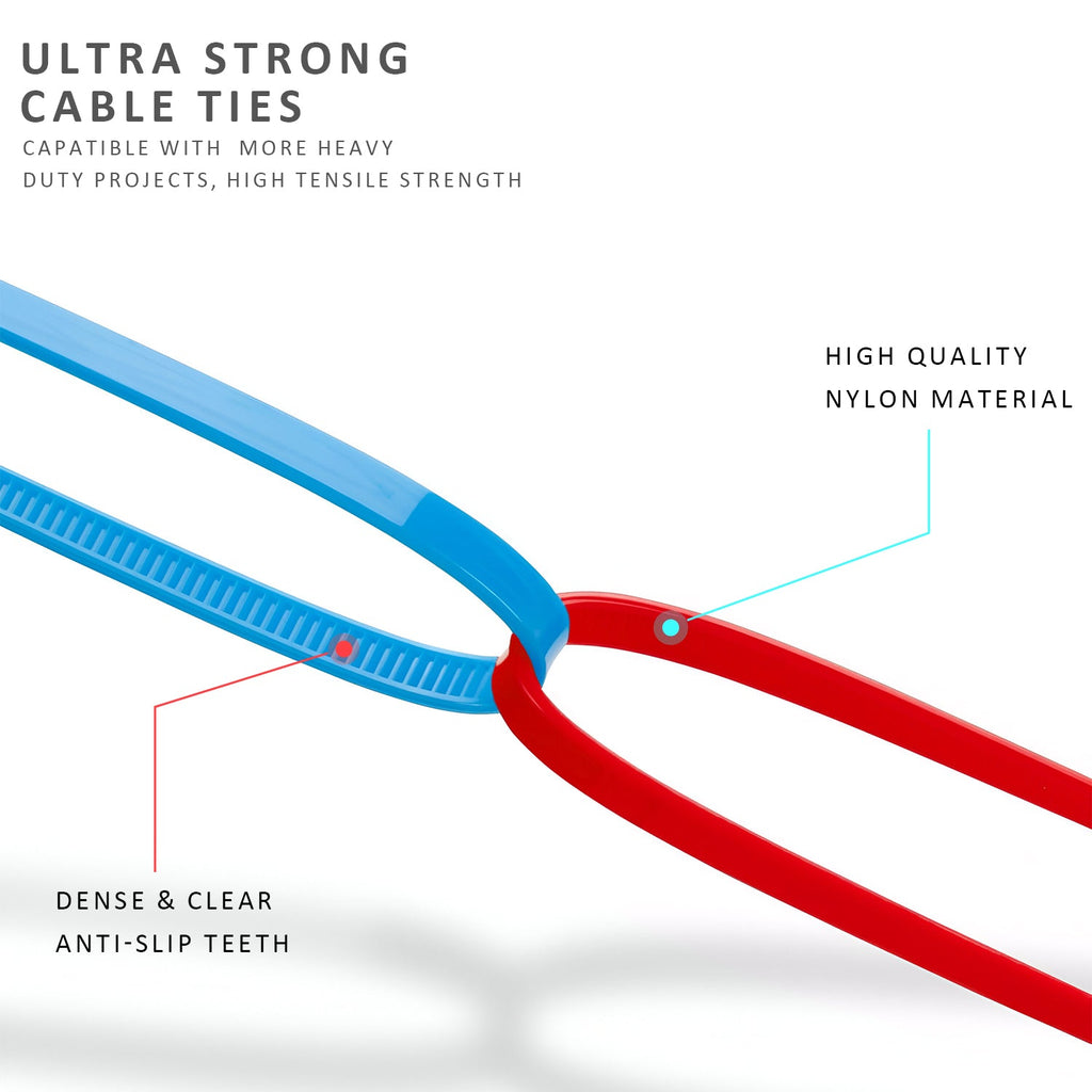 Heavy Duty Releasable Reusable Nylon Cable Zip Ties for Wire Management