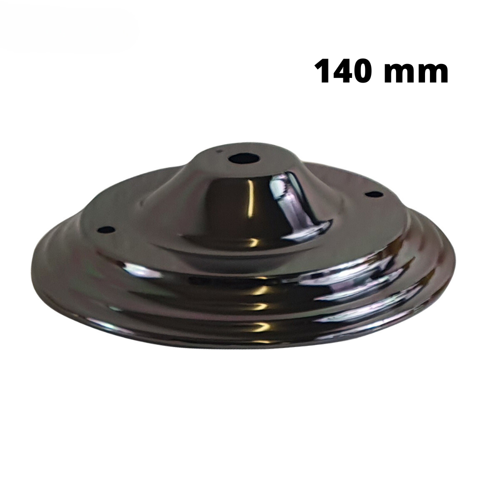 140mm Single Outlet Metal Front Fitting Ceiling Rose for Pendant Light