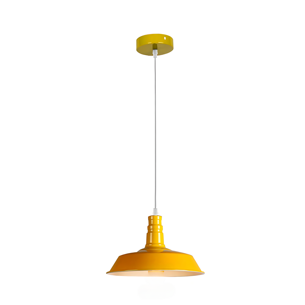 Modern Metal Barn Shade Kitchen Island Pendant Light, Adjustable Height Ceiling Lamp