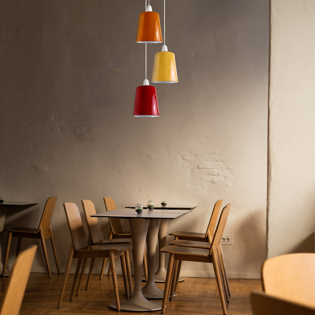 Modern Red Metal Easy Fit Pendant Light Lampshade for Kitchen Island