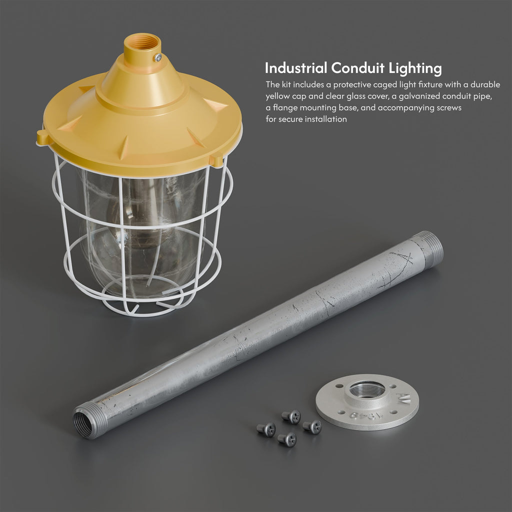 3/4 Entry Lantern Fisherman Caged Conduit Pipe Pendant Light Kit ~6102