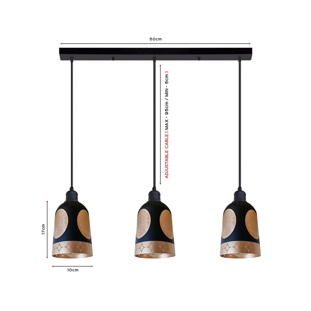 Crystal 3-Way Hanging Ceiling Pendant Light ~6312