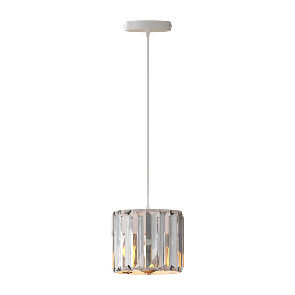Modern Crystal Glass Shade Pendant Light E27 Ceiling Hanging Lamp Fixture