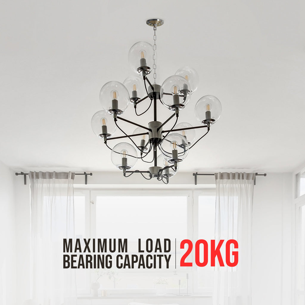 Heavy-Duty Metal Ceiling Rose with Adjustable Hanging Link Chain for Lights