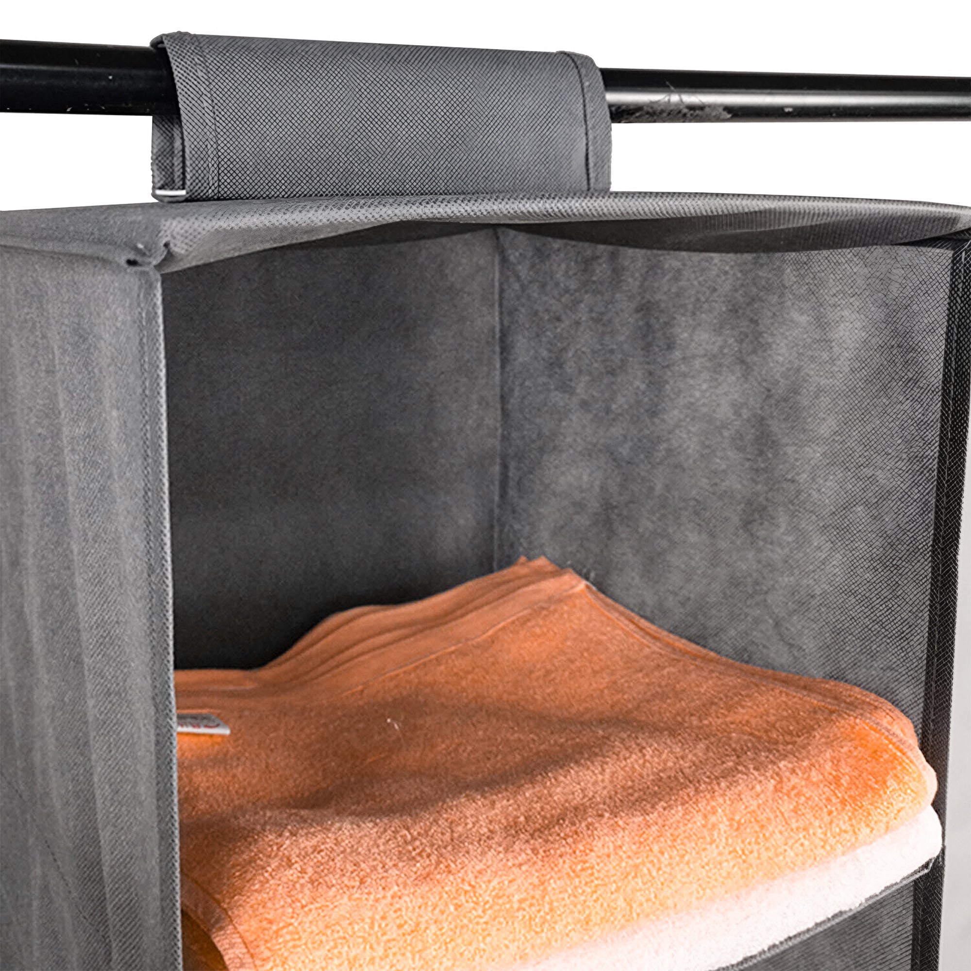 5-Shelf Fabric Hanging Closet Organizer Wardrobe Storage Unit Clothes Shelves