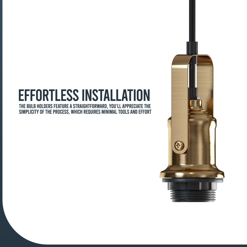 Modern Minimalist E27 Pendant Light Fitting Holder with Adjustable Cable