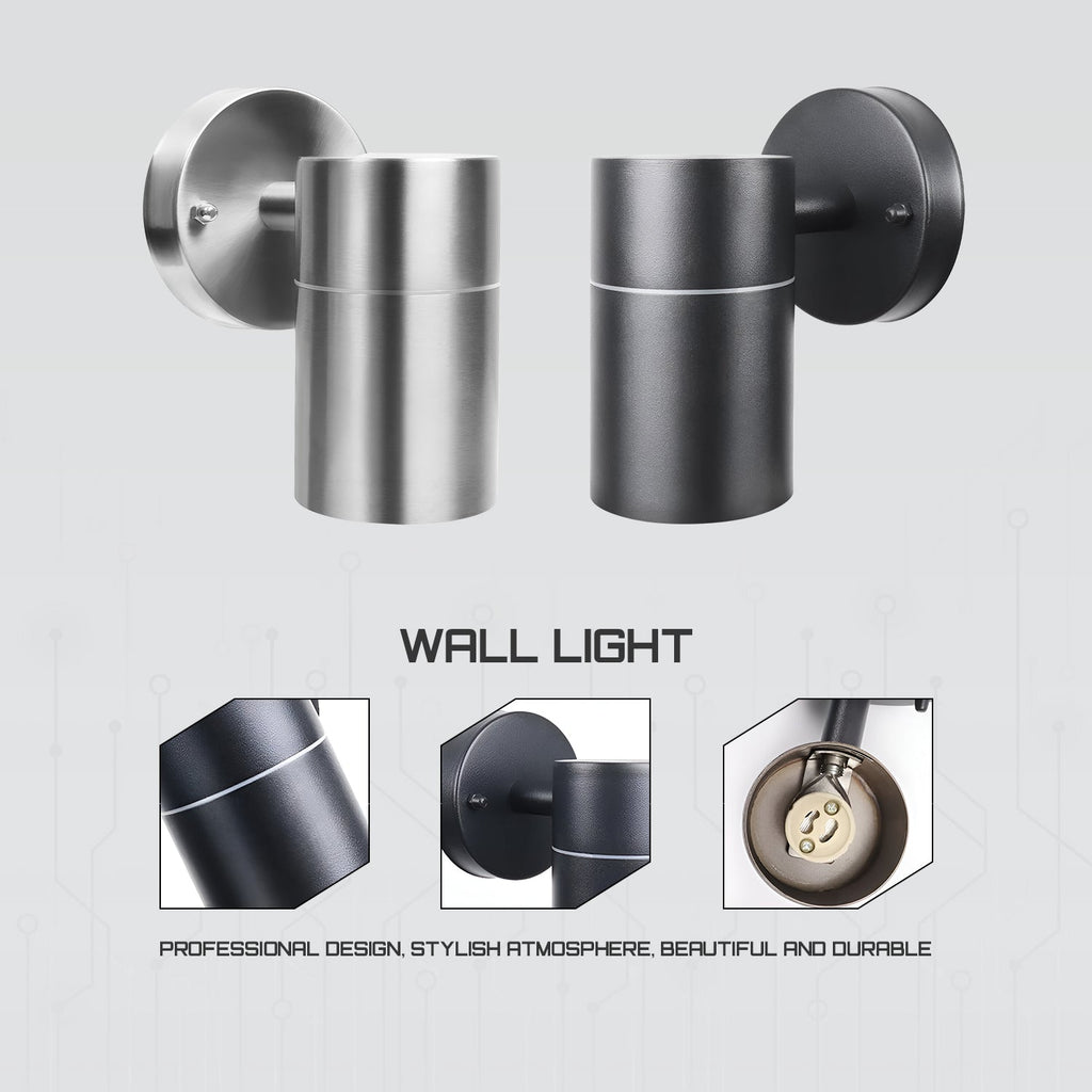 Modern IP44 Stainless Steel Downlight GU10 Outdoor Wall Security Light