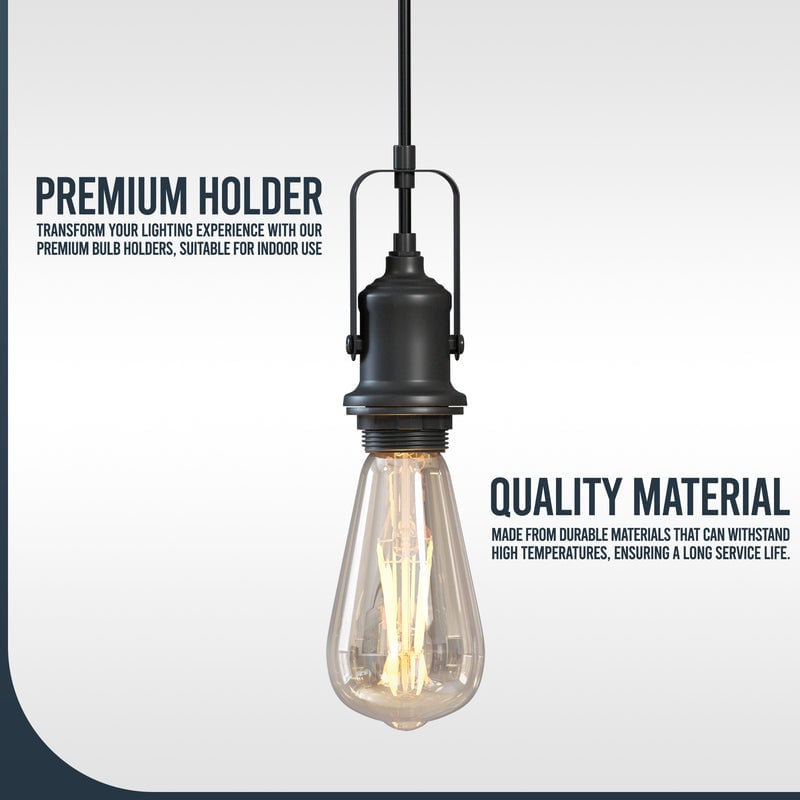 Modern Minimalist E27 Pendant Light Fitting Holder with Adjustable Cable