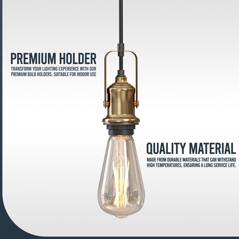 Modern Minimalist E27 Pendant Light Fitting Holder with Adjustable Cable