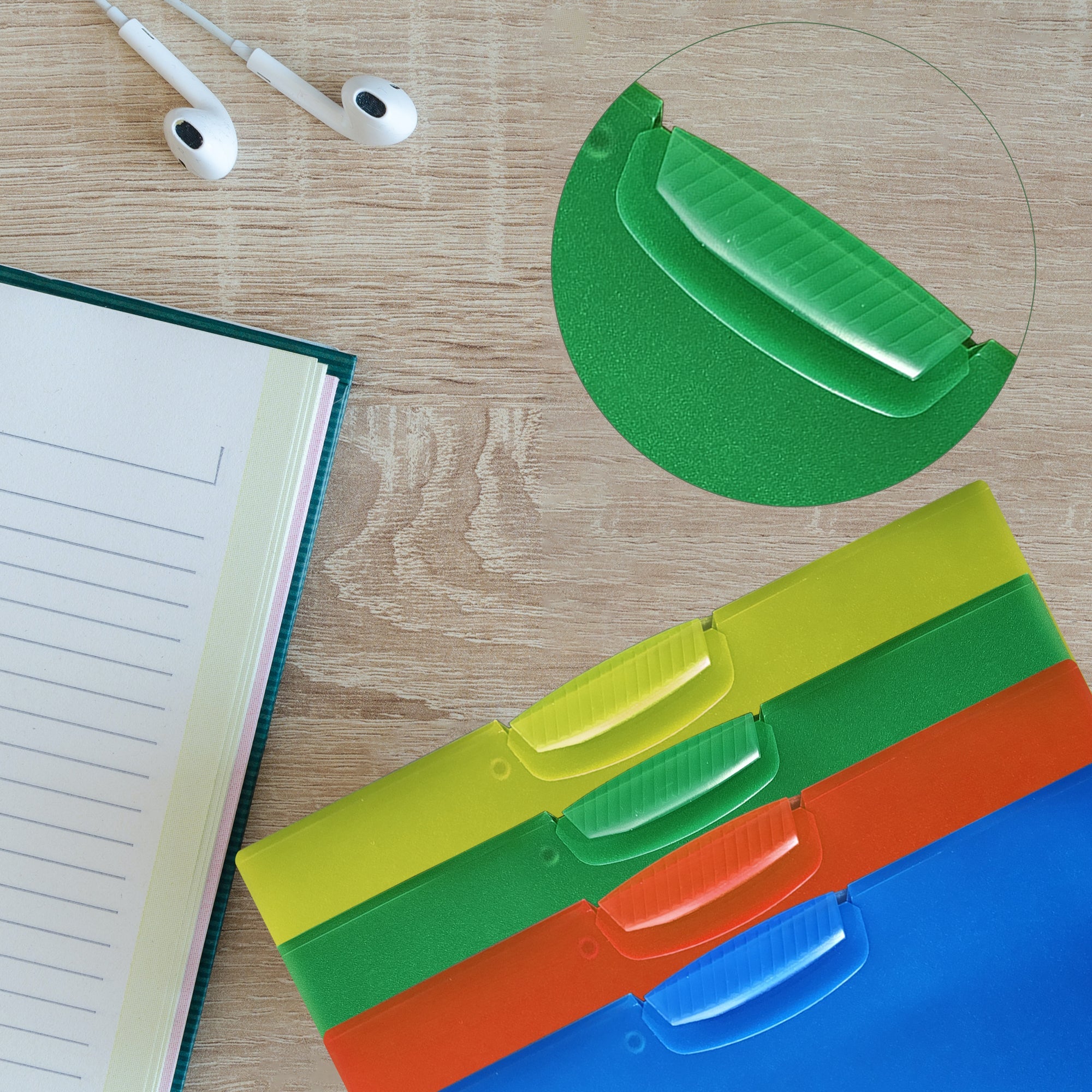 4-Pack A4 Plastic Report Covers with Front Swing Clip Document Folders