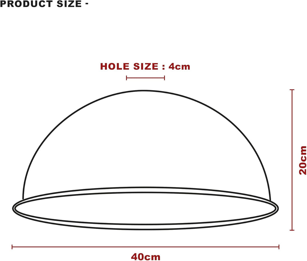 Modern 16 Inch Metal Dome Lamp Shade for Ceiling Lights