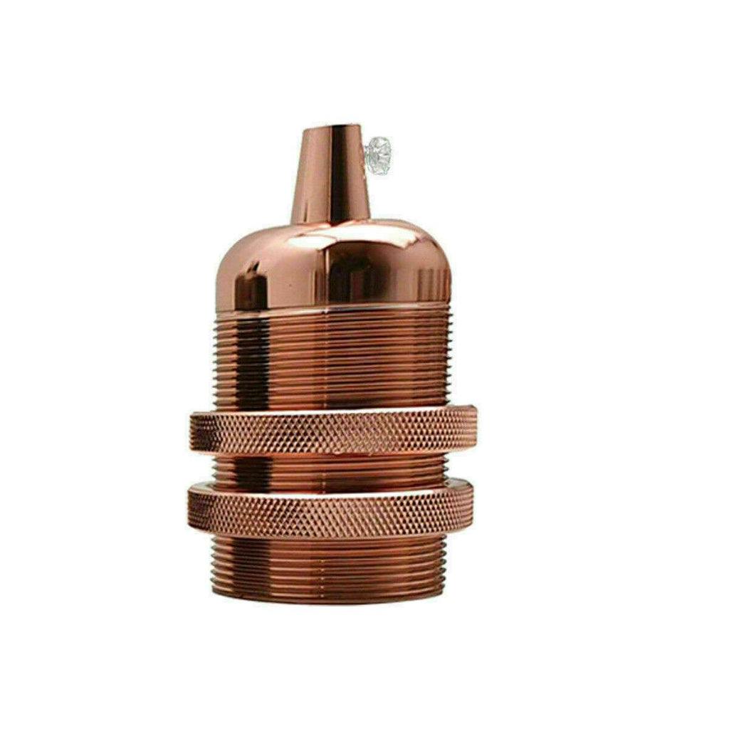 Industrial E27 Edison Screw Metal Cord Grip Bulb Holder Lamp Socket