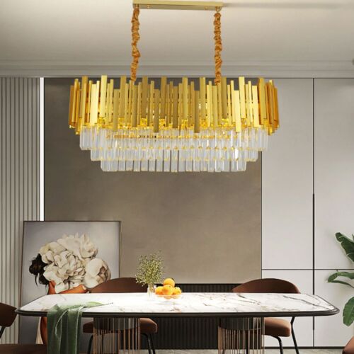 Luxury Modern Gold Crystal Chandelier for Living Room Dining Bedroom Lighting