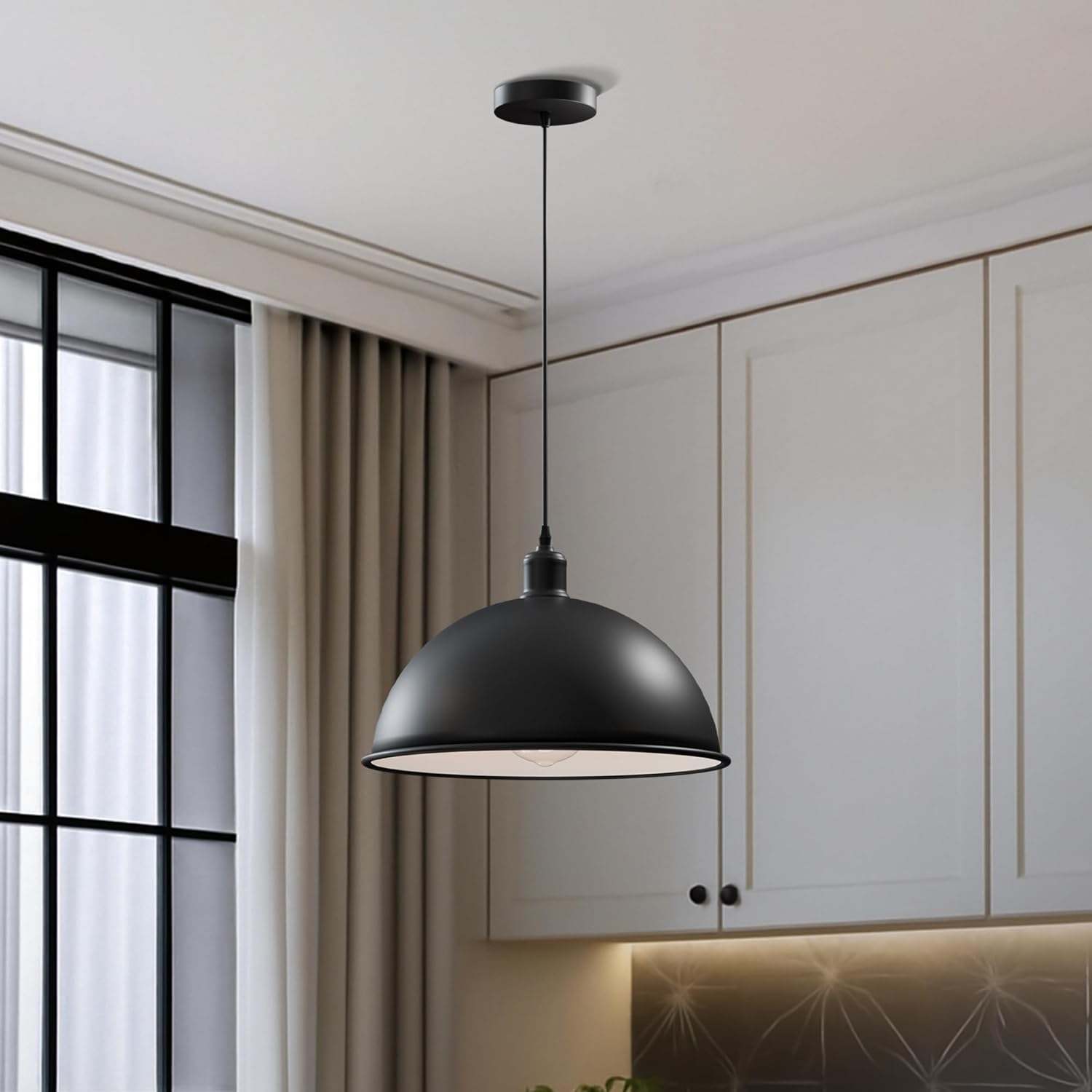 LEDSone Retro Industrial Metal Dome Pendant Ceiling Light Fitting