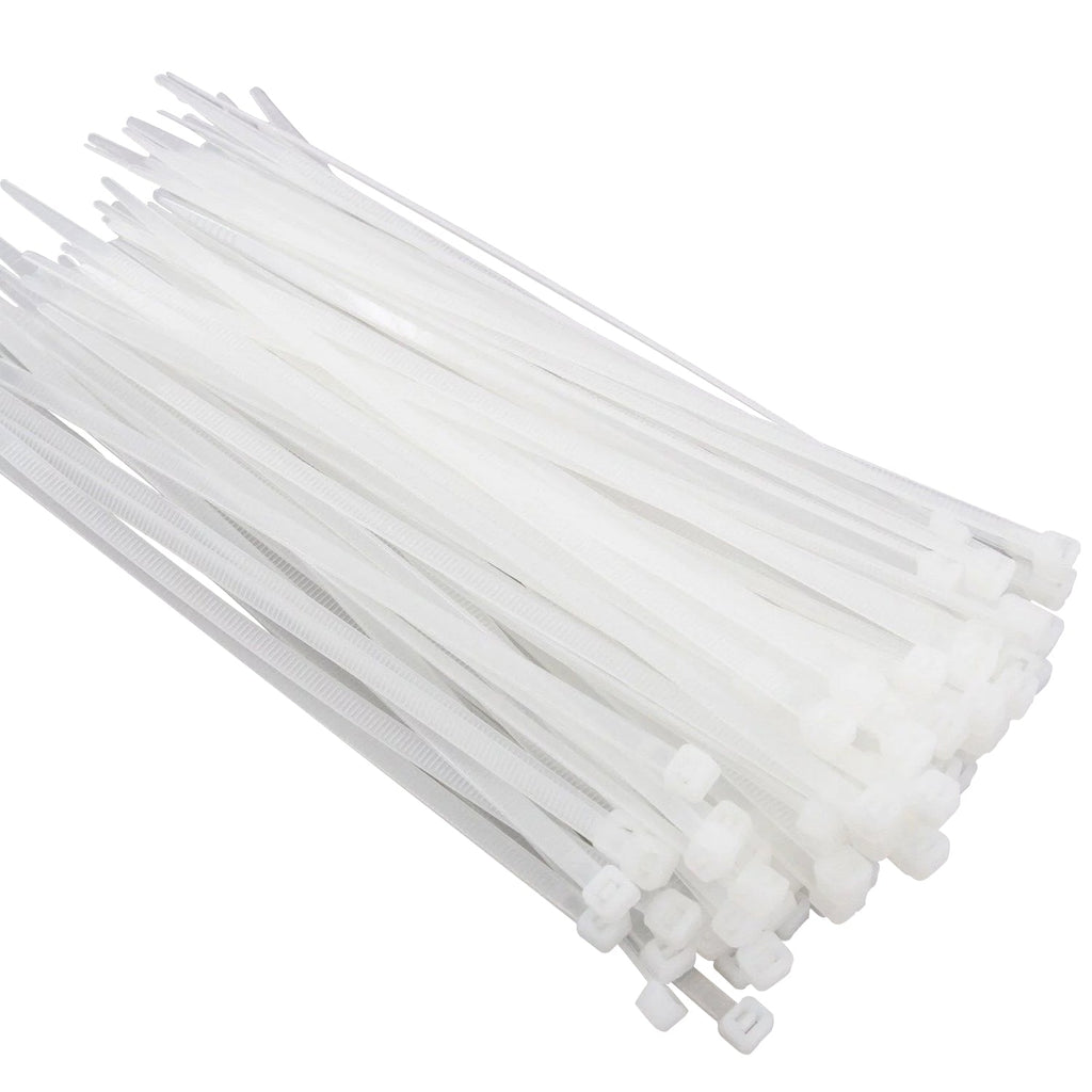Durable White Nylon Self-Locking Cable Zip Ties for Secure Wire Management