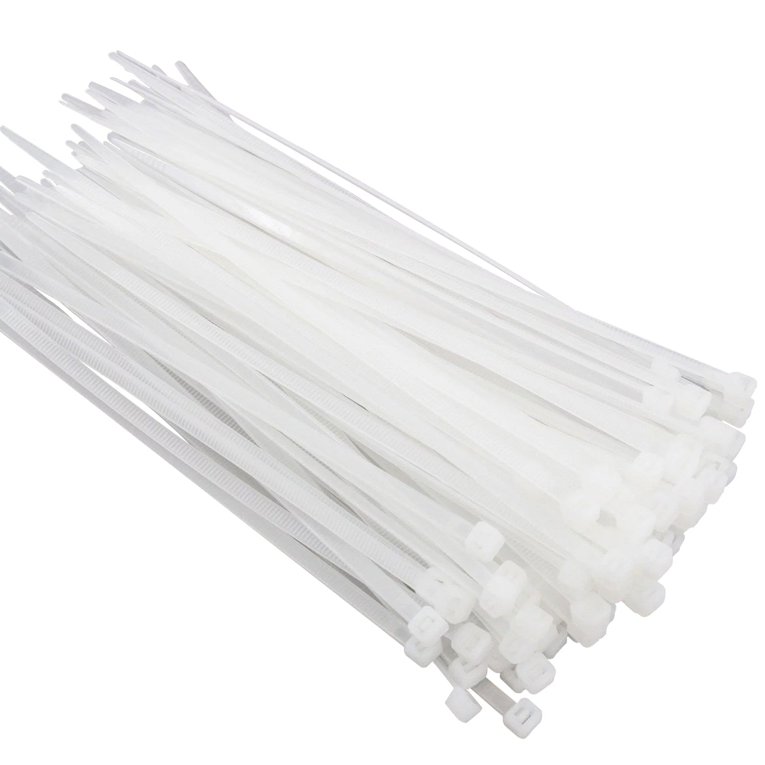 Durable White Nylon Self-Locking Cable Zip Ties for Secure Wire Management