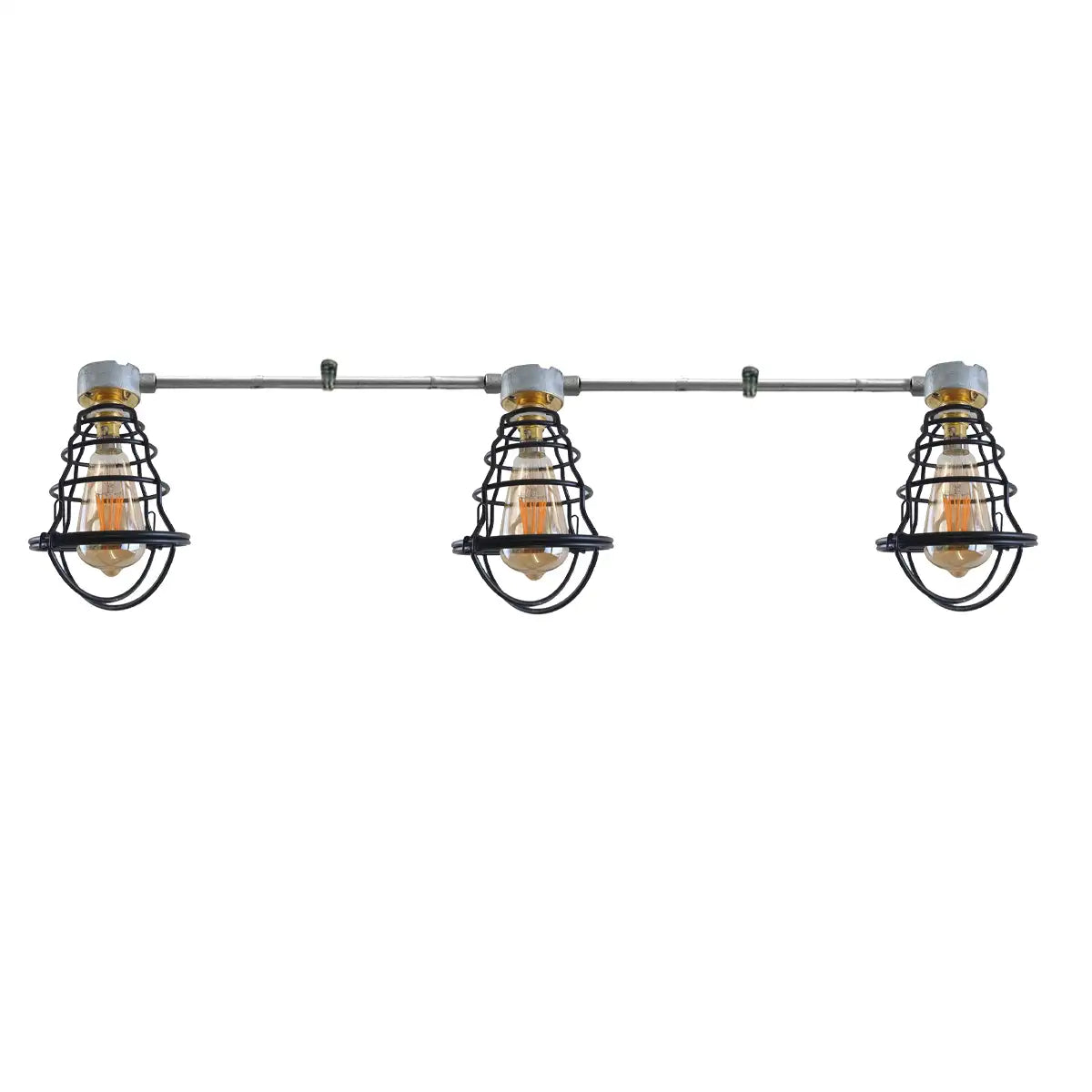 Industrial Retro Short Conduit Pipe Ceiling Light B22 Metal Base Fixture