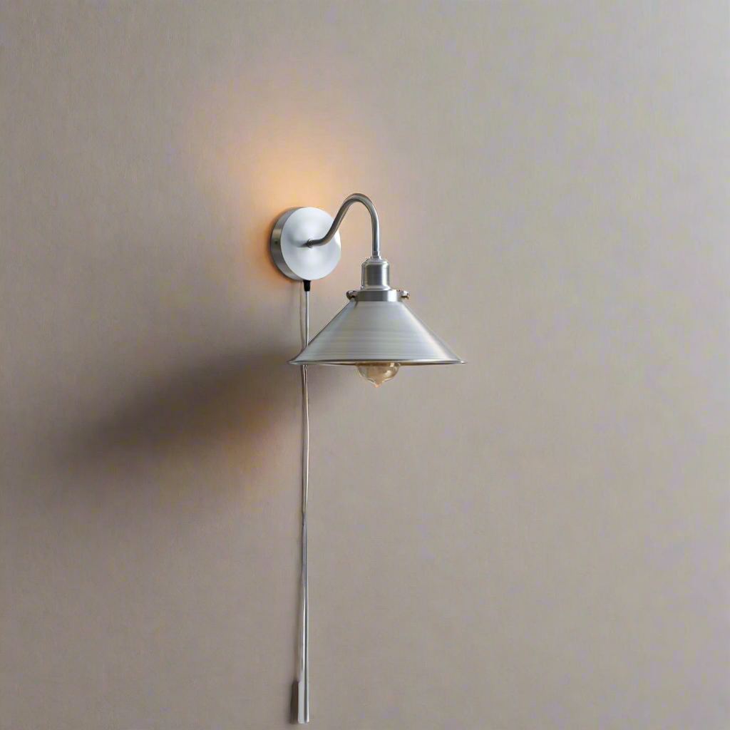 Vintage Dimmer Wall Light | 2m Plug-in with Lampshade ~5830