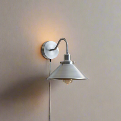 Vintage Industrial Retro Metal Swan Neck E27 Wall Sconce Light