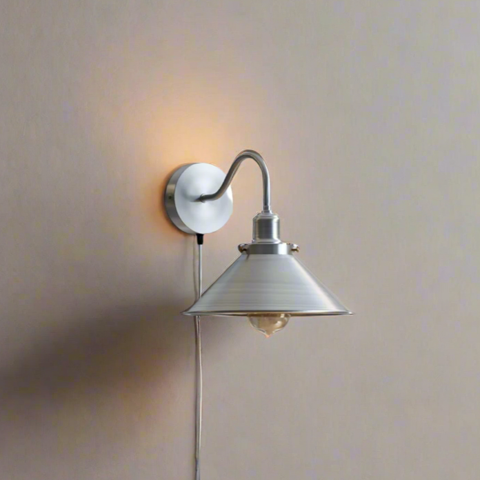 Retro Industrial Swan Neck Wall Sconce with On/Off Switch LED Compatible