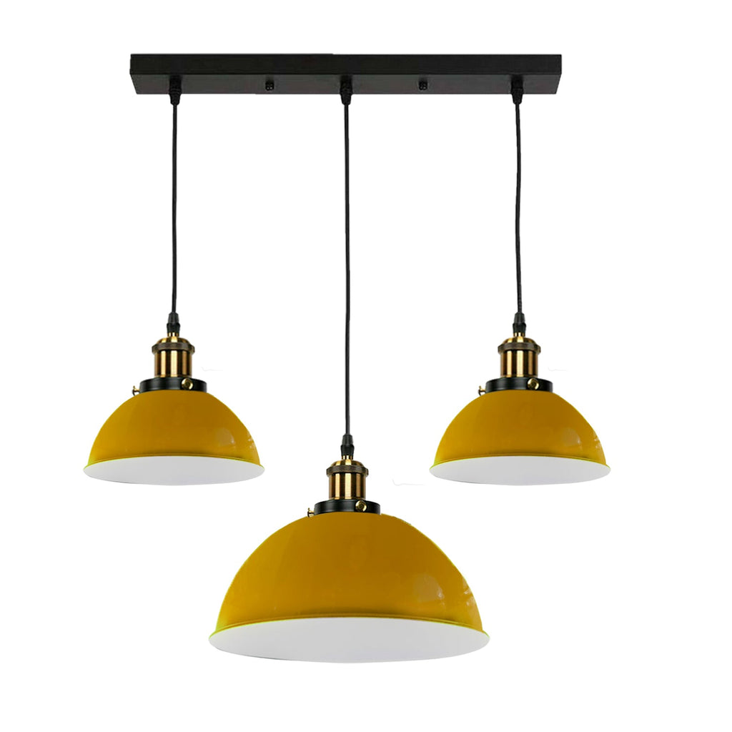 Modern 3-Head Dome Pendant Light Fixture for Contemporary Home Lighting