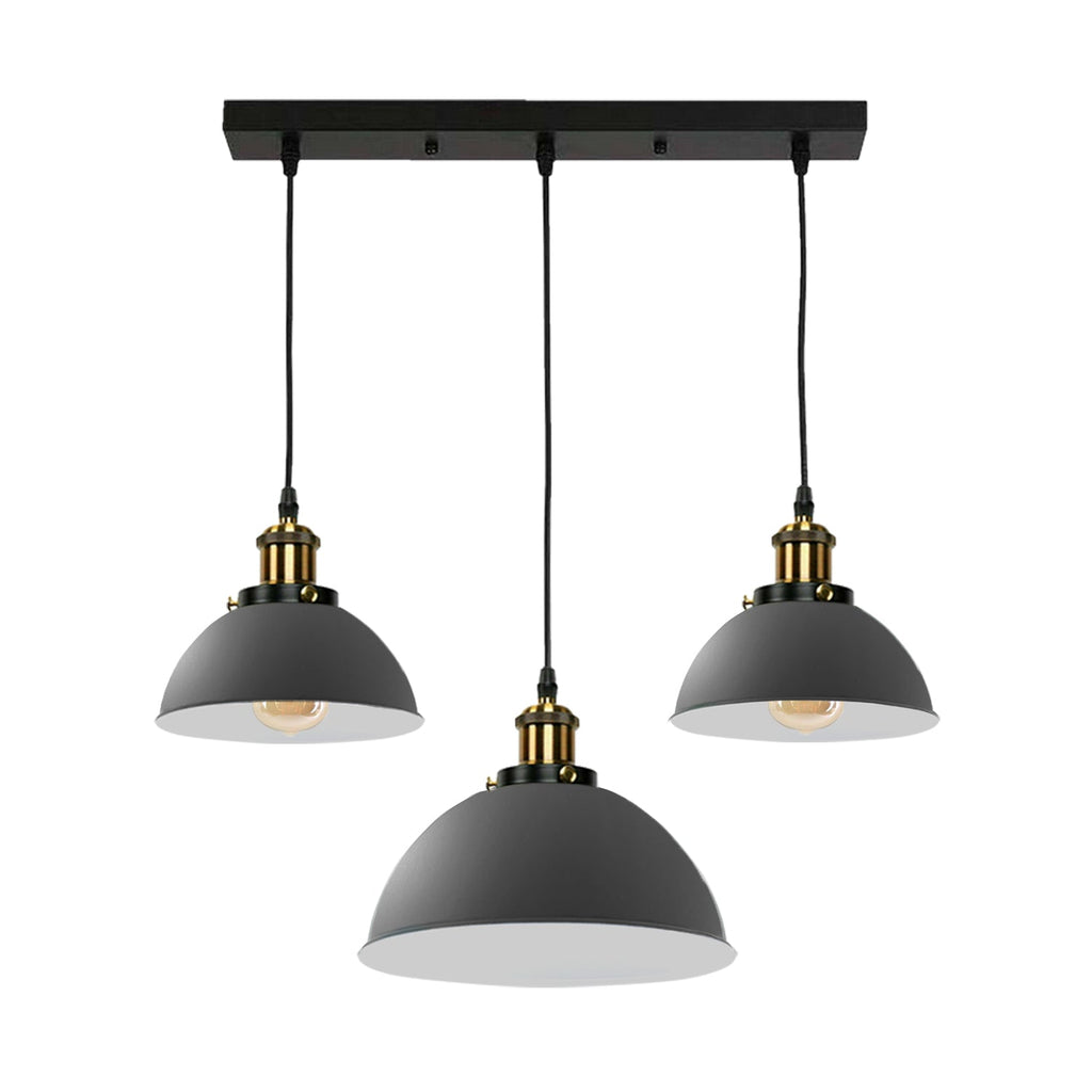 Modern 3-Head Dome Pendant Light Fixture for Contemporary Home Lighting