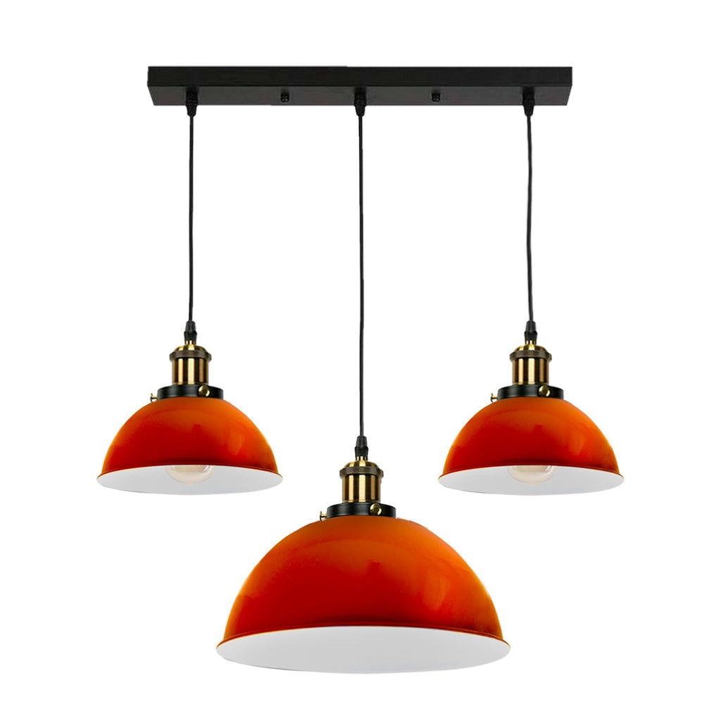 Modern 3-Head Dome Pendant Light Fixture for Contemporary Home Lighting