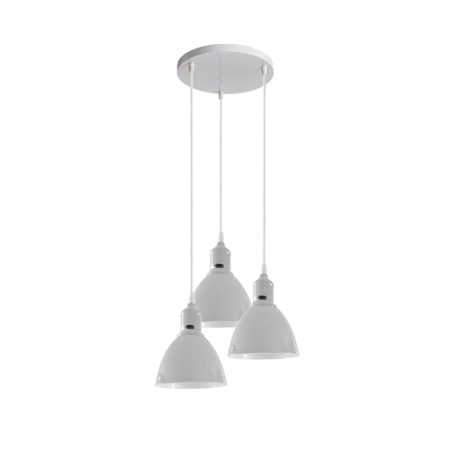 Ceiling Pendant Light Red 3- Shade Lighting~3904
