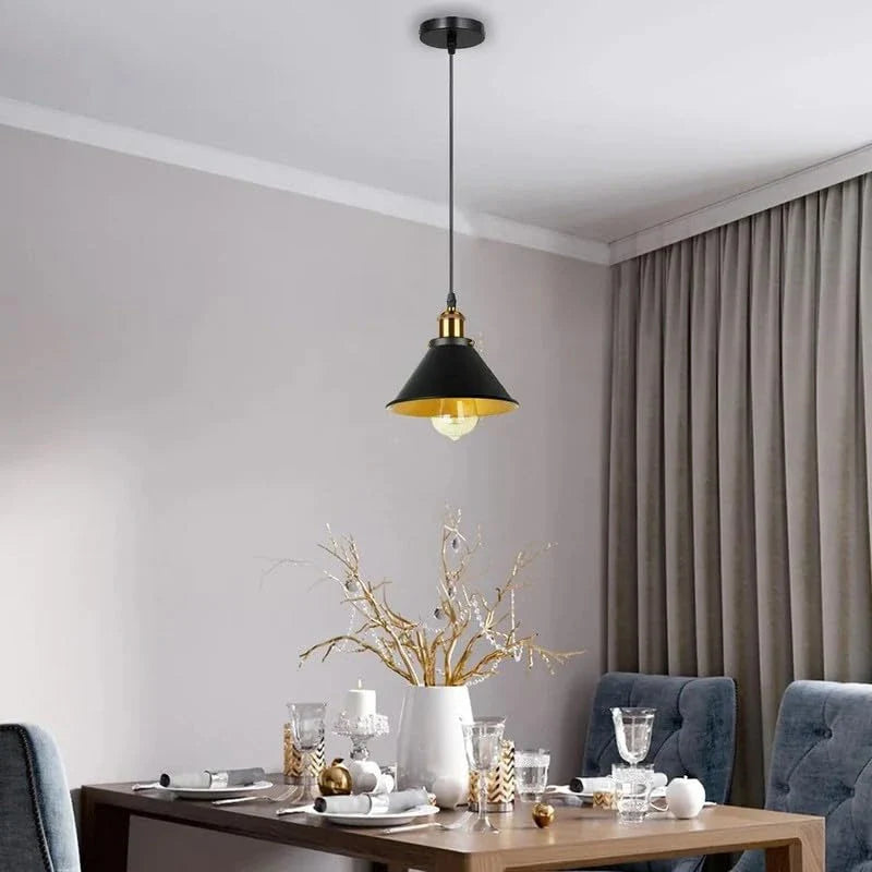 Industrial Vintage Metal Pendant Light E27 Adjustable Hanging Fixture