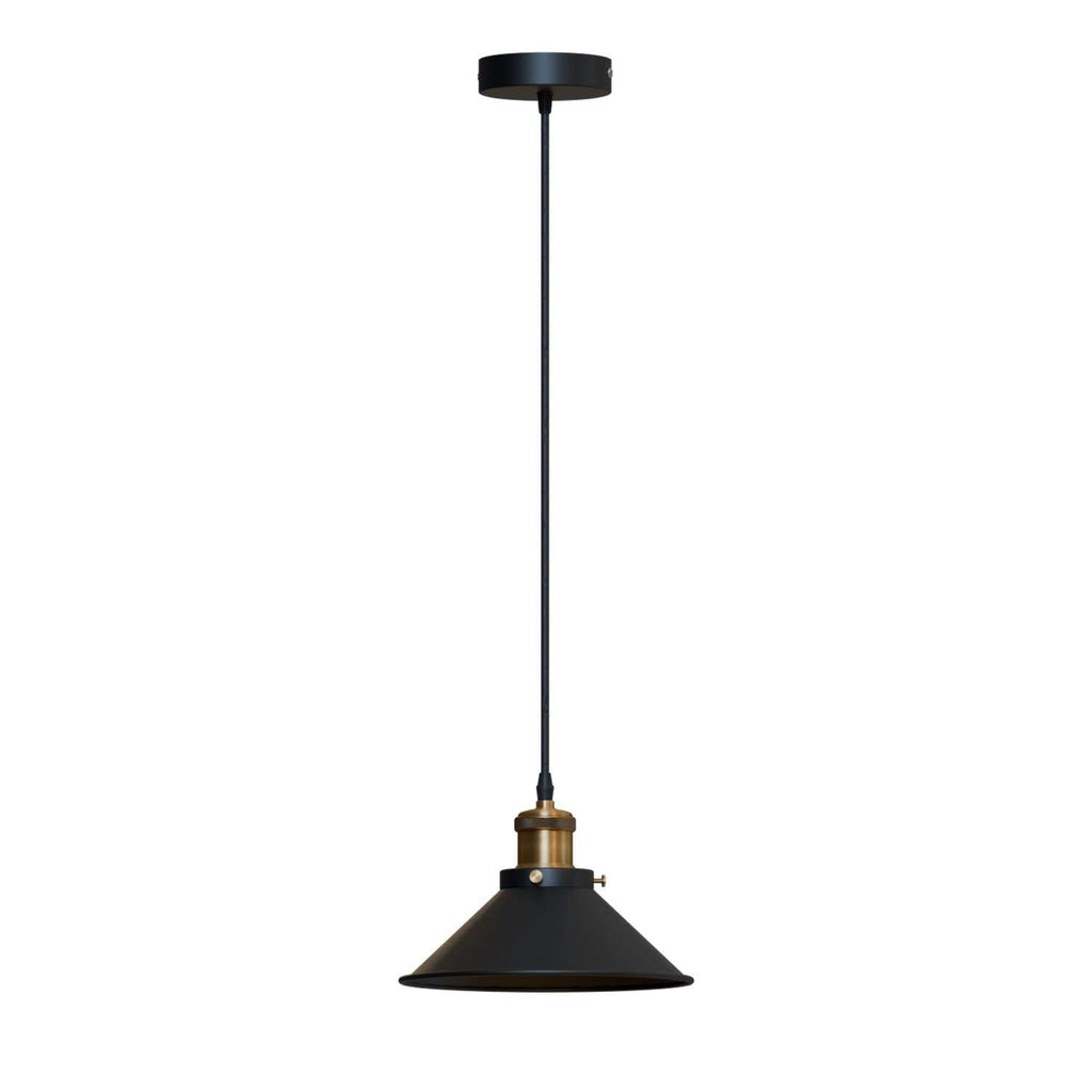 Modern Black Metal Adjustable Ceiling Light, E27 Base, Refurbished