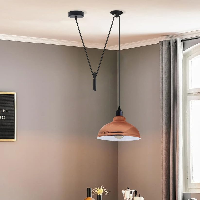 Stylish Industrial Curvy Spider Pendant Light with Adjustable Cord, Modern Metal