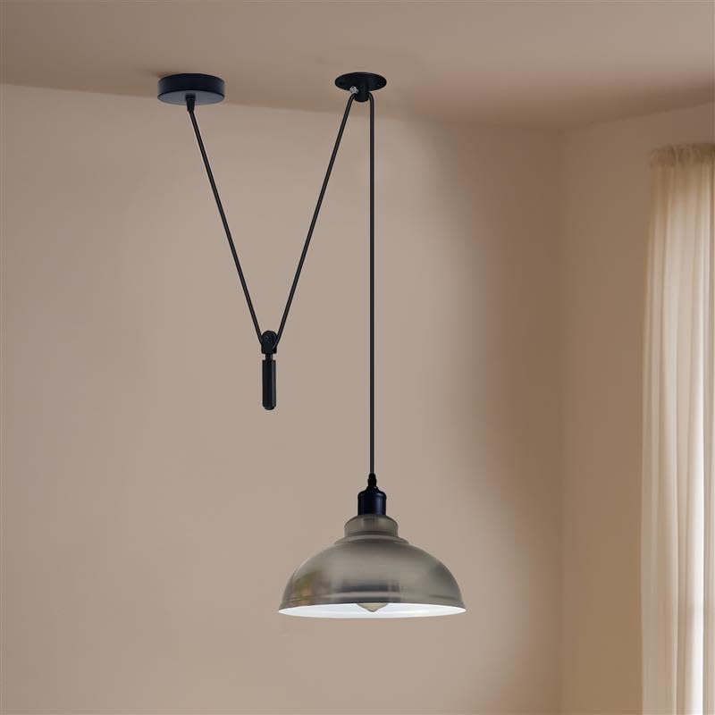 Stylish Industrial Curvy Spider Pendant Light with Adjustable Cord, Modern Metal