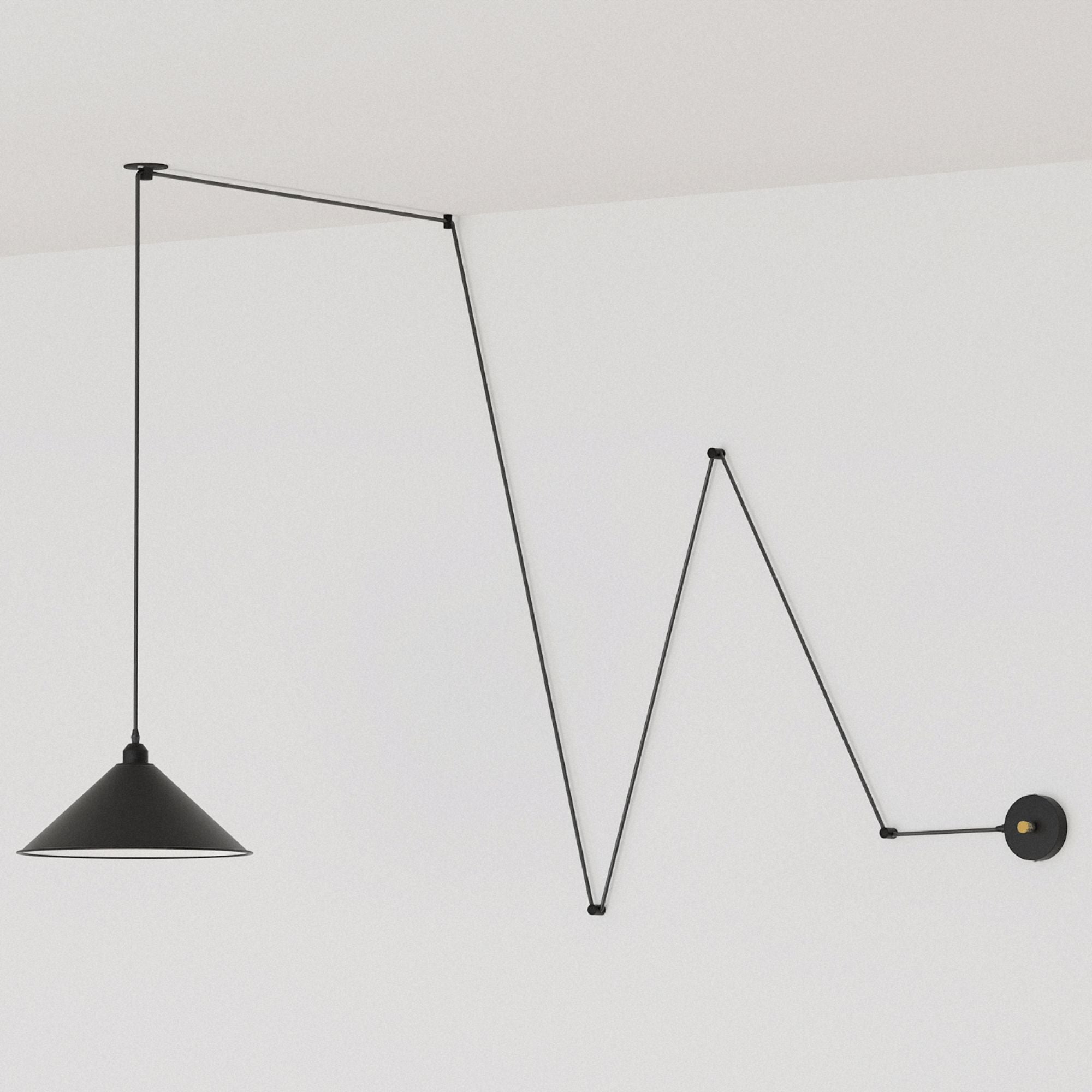 Modern Metal 4.5m Adjustable Wall Mounted E27 Pendant Lighting ~ 6237