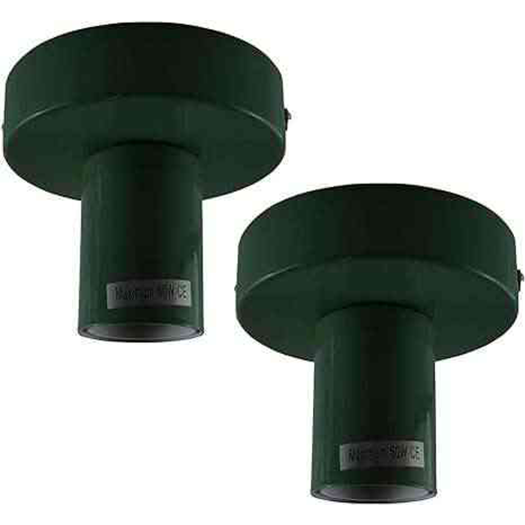 Vintage Industrial Flush Mount Ceiling Light Fixture - E27 Lamp Holder (2-Pack)