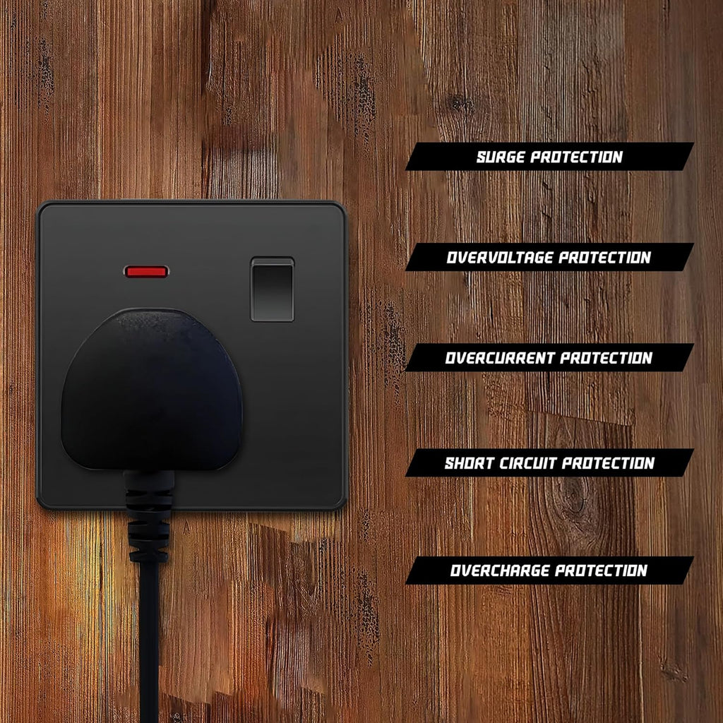 Single & Double Wall Socket 13 Amp 1/ 2 Gang Electric Charger Power Port UK Plug~5857