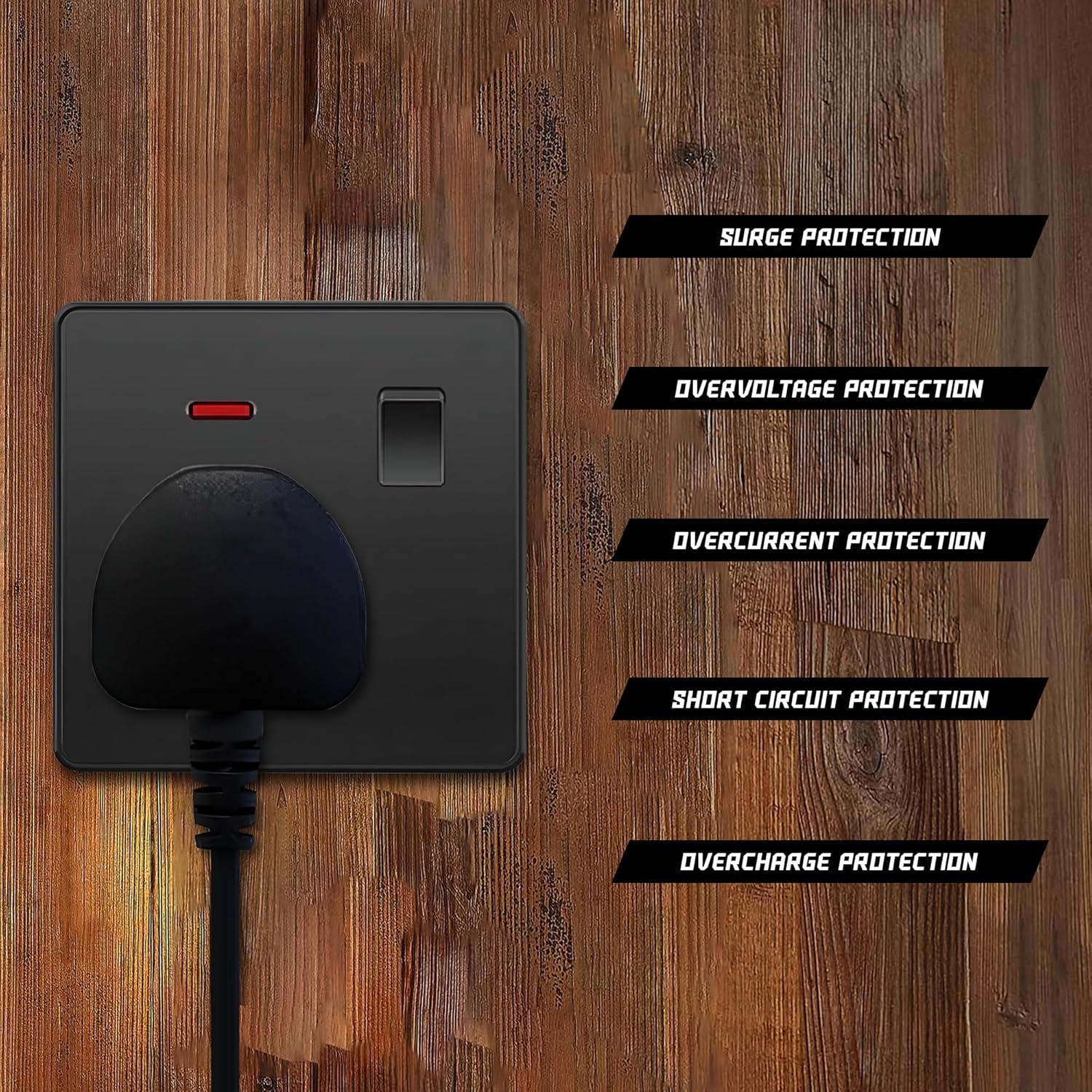 Single & Double Wall Socket 13 Amp 1/ 2 Gang Electric Charger Power Port UK Plug~5857