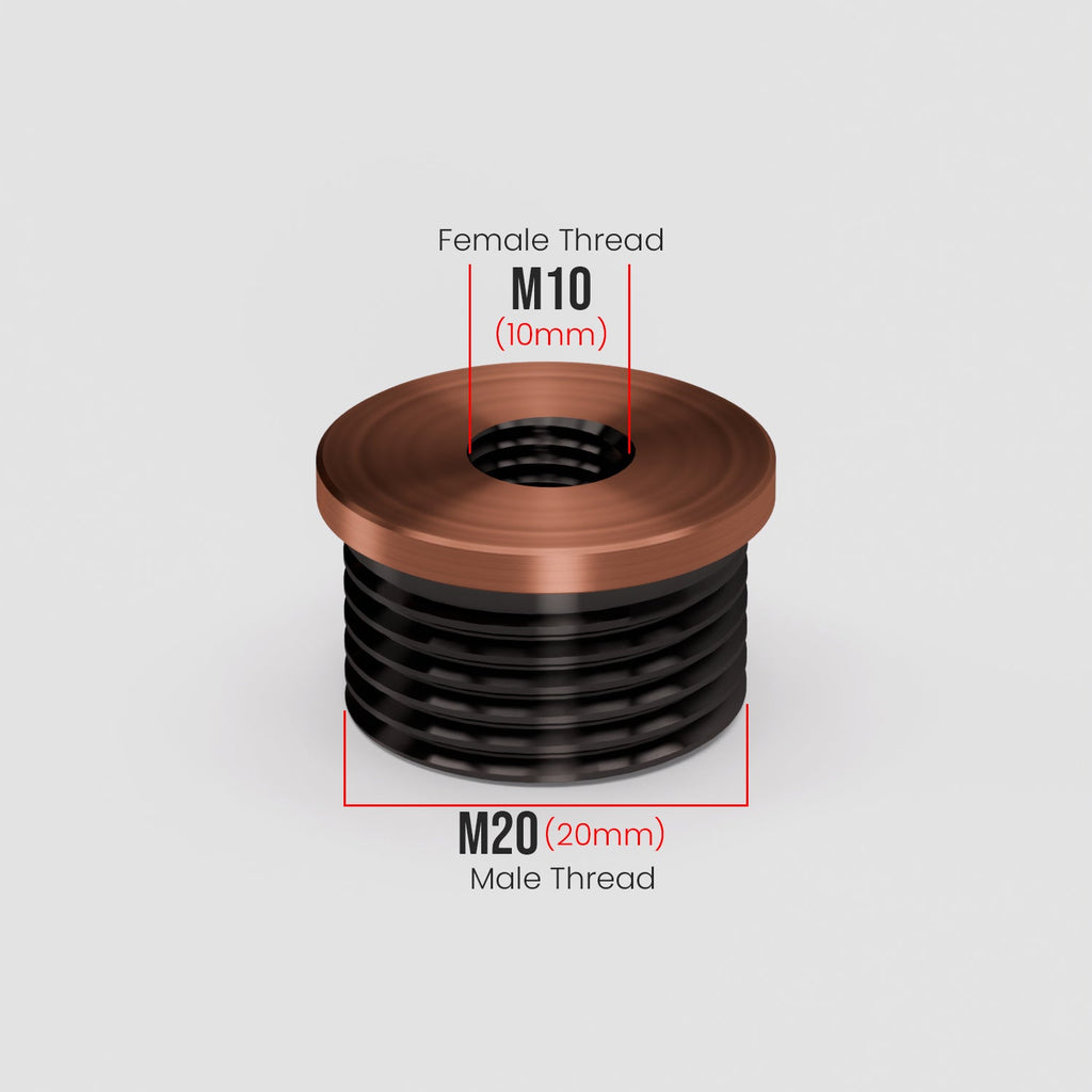 M20 Male to M10 Female Conduit Pipe Thread Bush Reducing Connector Fitting
