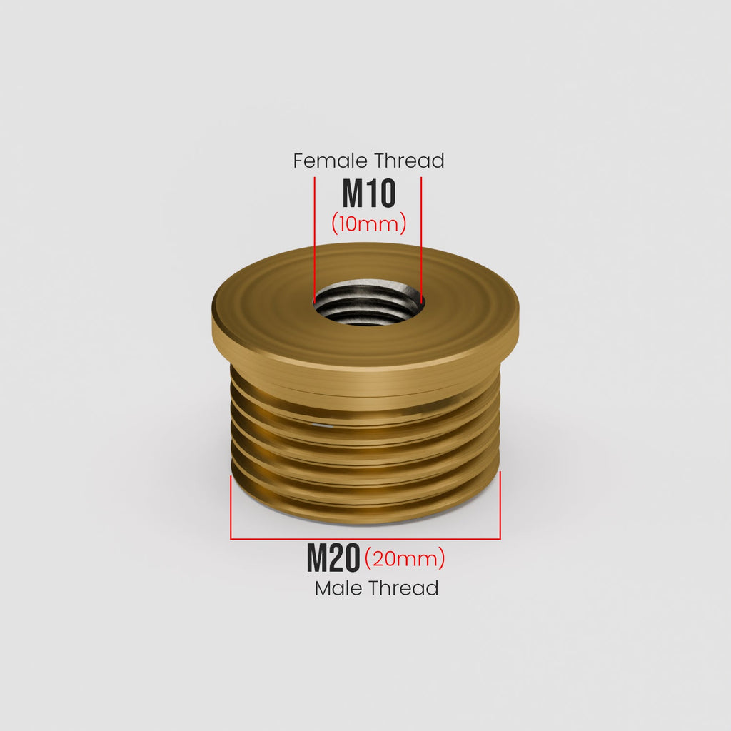 M20 Male to M10 Female Conduit Pipe Thread Bush Reducing Connector Fitting
