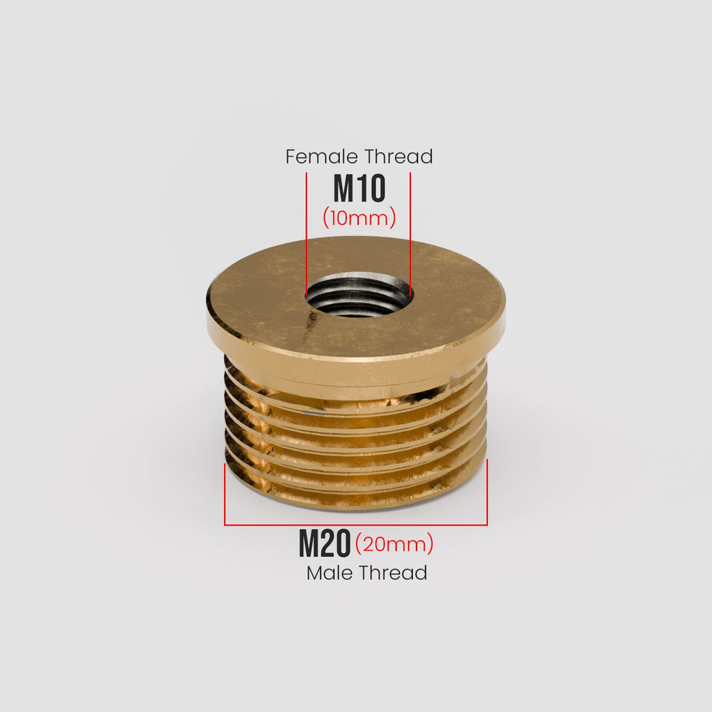 M20 Male to M10 Female Conduit Pipe Thread Bush Reducing Connector Fitting