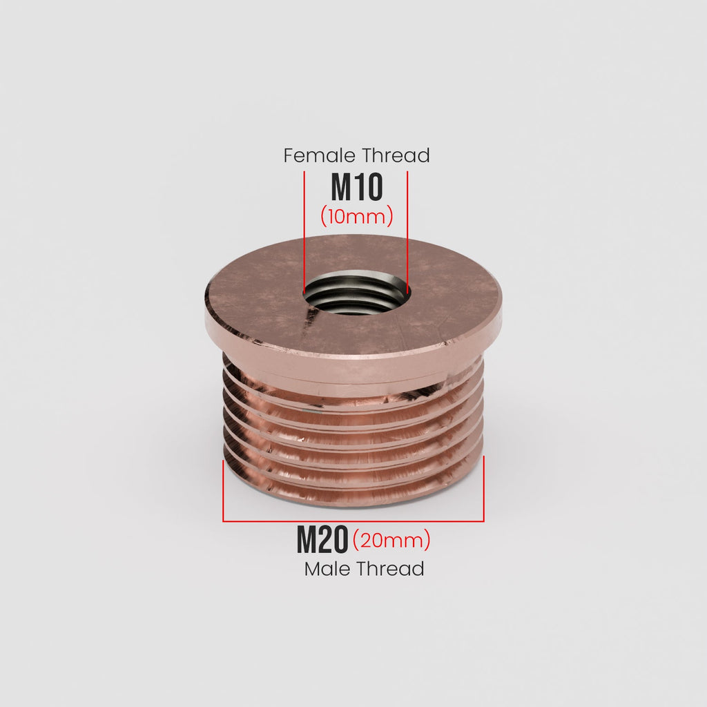 M20 Male to M10 Female Conduit Pipe Thread Bush Reducing Connector Fitting
