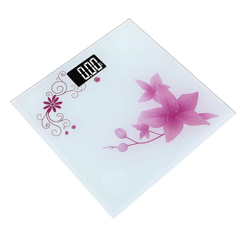 Accurate Digital Printed Glass Bathroom Scale for Stylish Weight Tracking