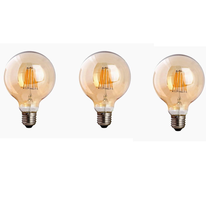 Vintage Dimmable LED Globe Light Bulb E27 Base Warm Amber Filament Style