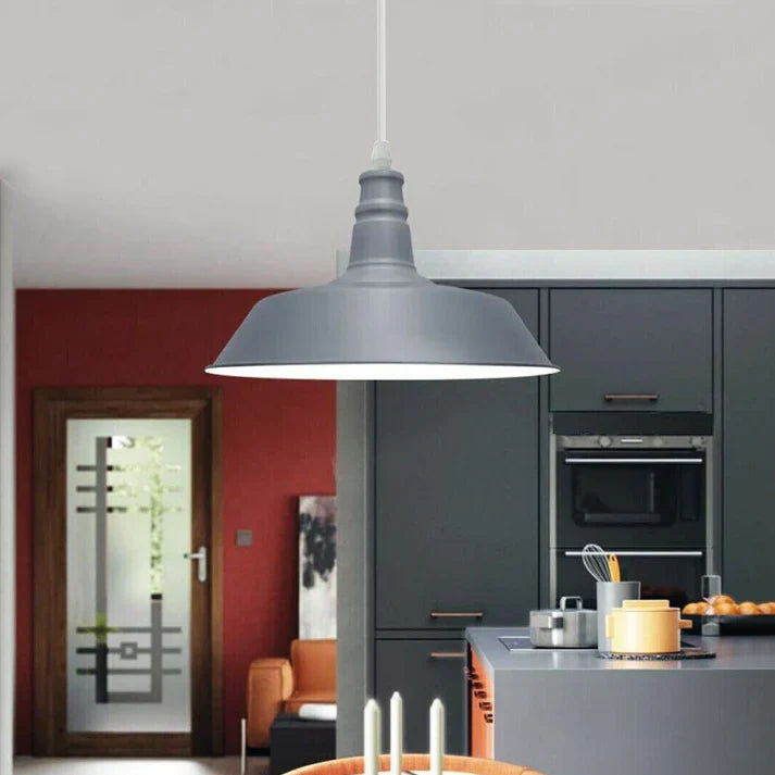 Modern Metal Bowl Shade Pendant Light Fixture Adjustable Hanging Lamp Decorative