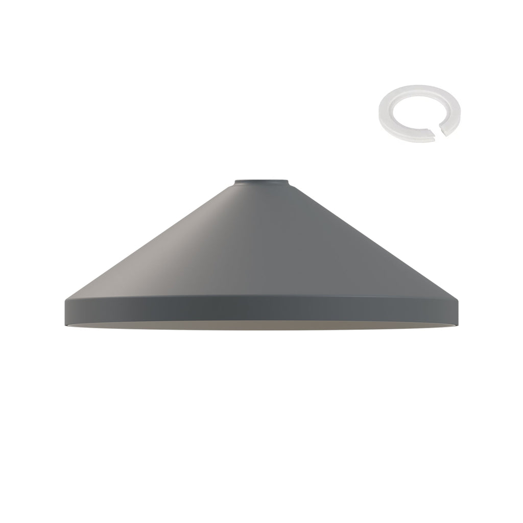Vintage Industrial Metal Cone Easy-Fit Lampshade with Reducer Plate for Home