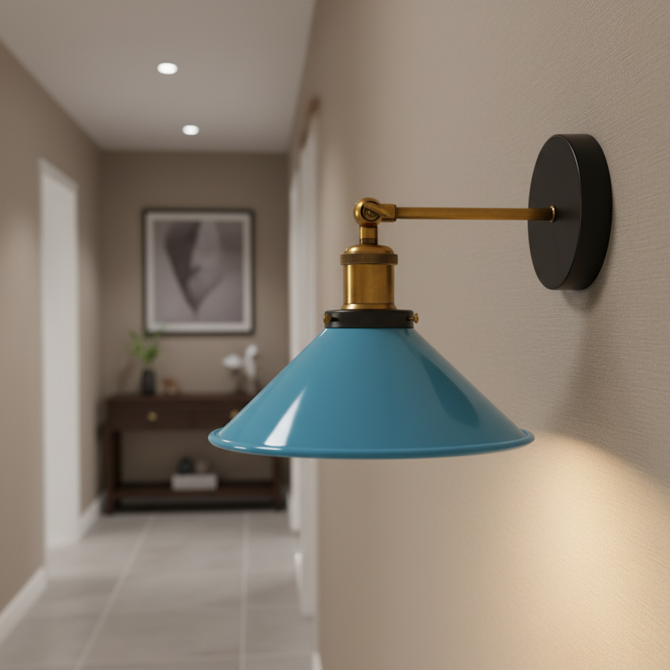 Industrial Vintage Wall Sconce with Cone Design ~6276