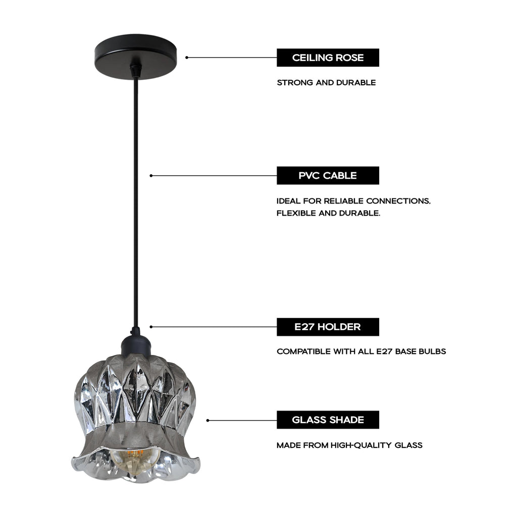 Industrial Glass Pendant  Lighting Fixtures ~6316