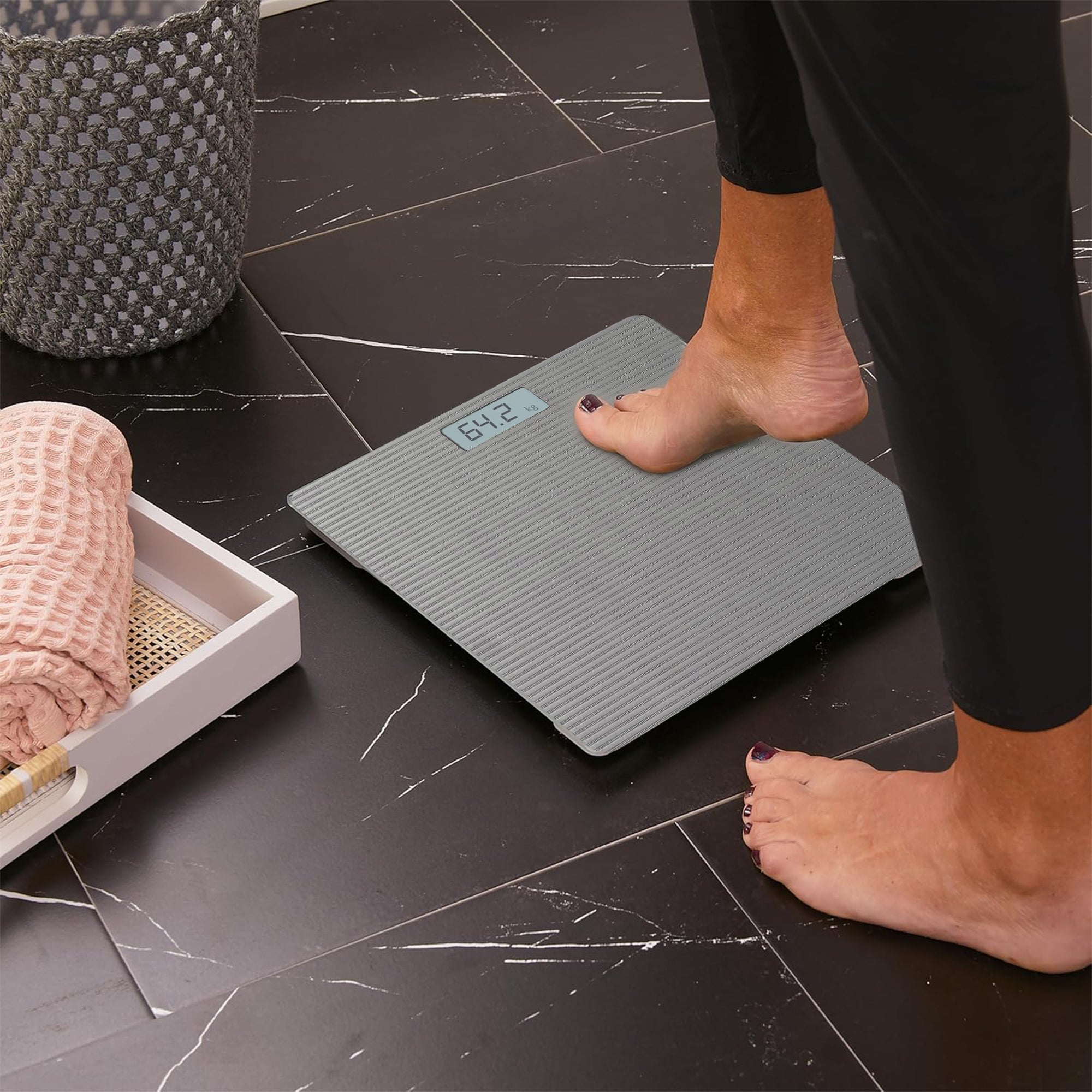 Digital Square Body Weight Scale with LCD Display for Accurate Weight Tracking