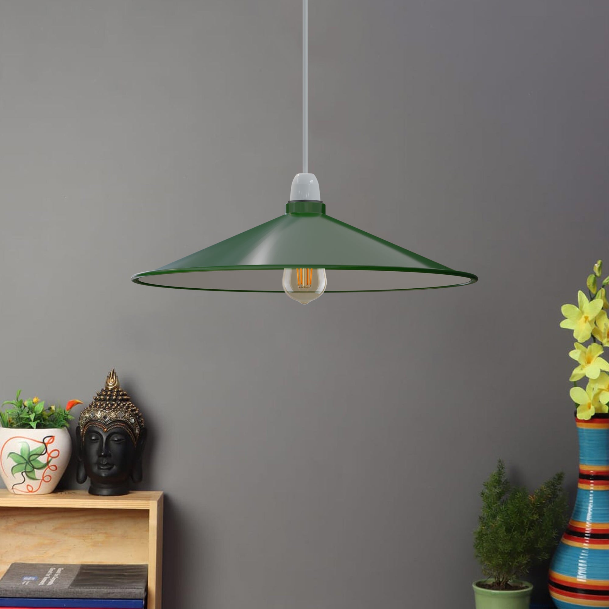 Vintage Industrial Metal Disc Easy Fit Lamp Shade for Modern Home Decor