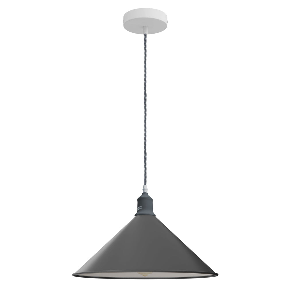 Adjustable Single Head Metal Shade Industrial Pendant Light, Vintage Style Hanging Lamp