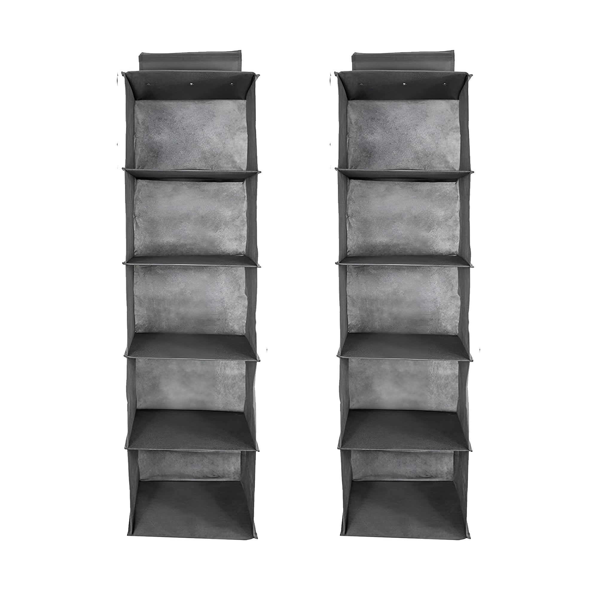 5-Shelf Fabric Hanging Closet Organizer Wardrobe Storage Unit Clothes Shelves